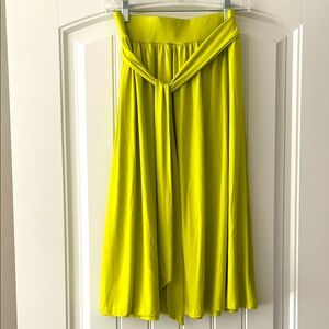 Zeagoo Bright Lime Midi Skirt Medium‎